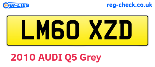 LM60XZD are the vehicle registration plates.