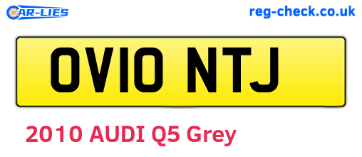 OV10NTJ are the vehicle registration plates.