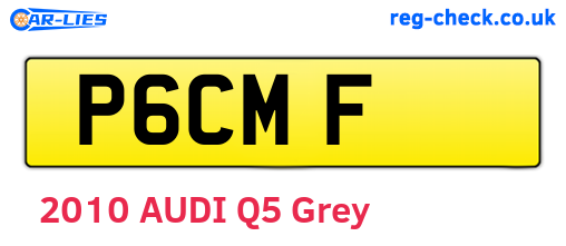 P6CMF are the vehicle registration plates.