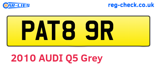 PAT89R are the vehicle registration plates.
