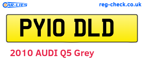 PY10DLD are the vehicle registration plates.