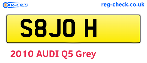 S8JOH are the vehicle registration plates.