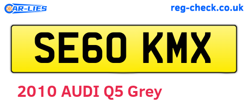 SE60KMX are the vehicle registration plates.