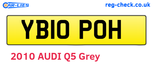 YB10POH are the vehicle registration plates.