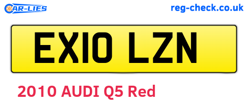 EX10LZN are the vehicle registration plates.