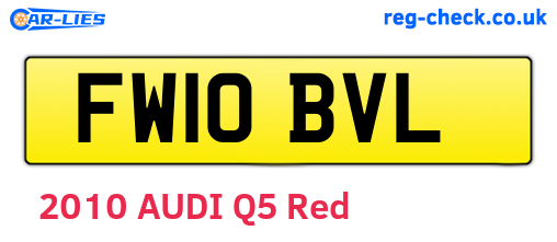 FW10BVL are the vehicle registration plates.