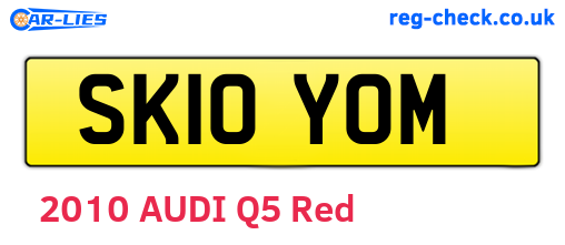 SK10YOM are the vehicle registration plates.