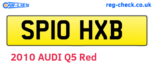 SP10HXB are the vehicle registration plates.