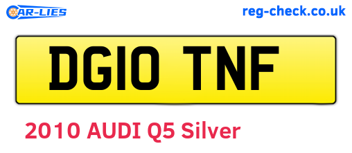 DG10TNF are the vehicle registration plates.