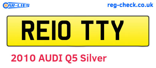 RE10TTY are the vehicle registration plates.