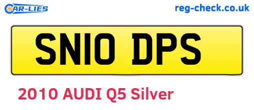 SN10DPS are the vehicle registration plates.
