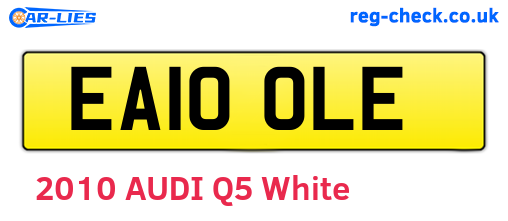EA10OLE are the vehicle registration plates.