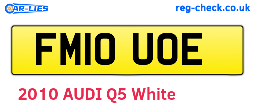 FM10UOE are the vehicle registration plates.