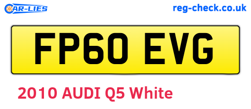FP60EVG are the vehicle registration plates.