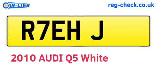 R7EHJ are the vehicle registration plates.