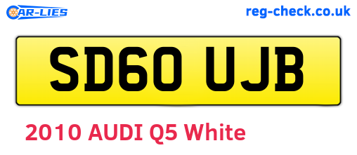 SD60UJB are the vehicle registration plates.