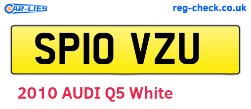 SP10VZU are the vehicle registration plates.