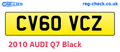 CV60VCZ are the vehicle registration plates.