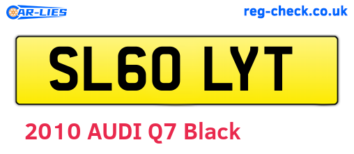 SL60LYT are the vehicle registration plates.