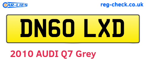 DN60LXD are the vehicle registration plates.