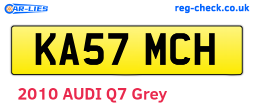 KA57MCH are the vehicle registration plates.
