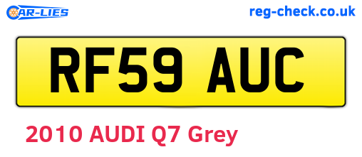 RF59AUC are the vehicle registration plates.