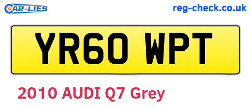 YR60WPT are the vehicle registration plates.