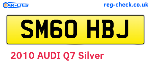 SM60HBJ are the vehicle registration plates.