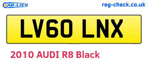 LV60LNX are the vehicle registration plates.