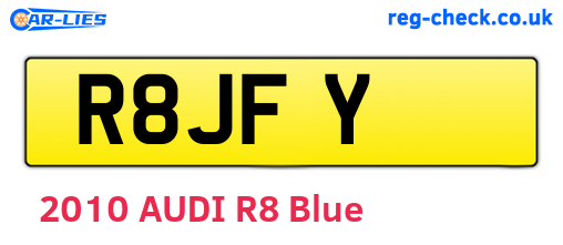 R8JFY are the vehicle registration plates.