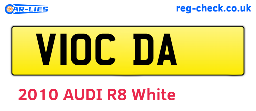 V10CDA are the vehicle registration plates.