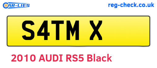 S4TMX are the vehicle registration plates.