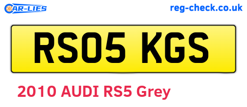 RS05KGS are the vehicle registration plates.