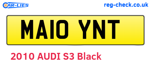 MA10YNT are the vehicle registration plates.