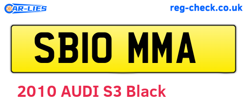 SB10MMA are the vehicle registration plates.