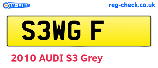 S3WGF are the vehicle registration plates.