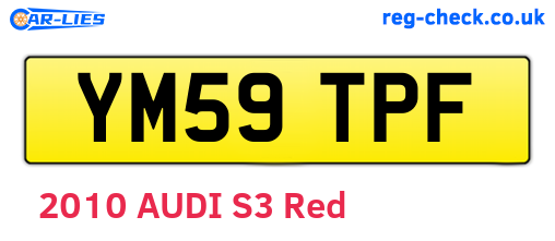 YM59TPF are the vehicle registration plates.