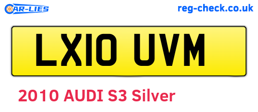 LX10UVM are the vehicle registration plates.