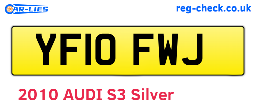 YF10FWJ are the vehicle registration plates.