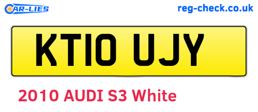 KT10UJY are the vehicle registration plates.