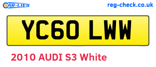 YC60LWW are the vehicle registration plates.