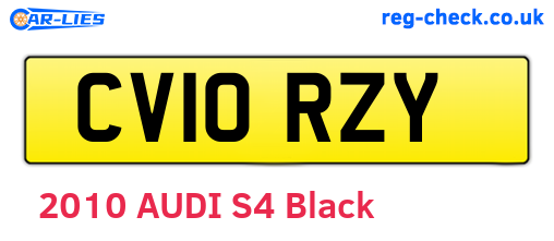 CV10RZY are the vehicle registration plates.