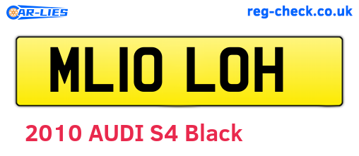 ML10LOH are the vehicle registration plates.