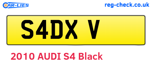 S4DXV are the vehicle registration plates.