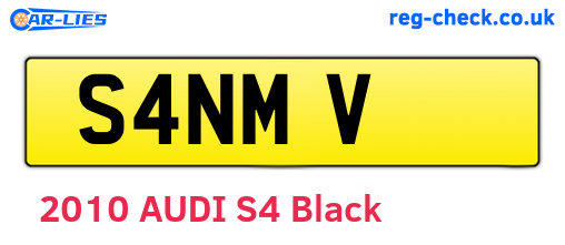 S4NMV are the vehicle registration plates.