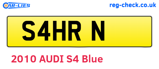 S4HRN are the vehicle registration plates.
