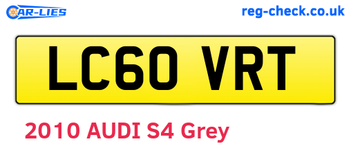 LC60VRT are the vehicle registration plates.