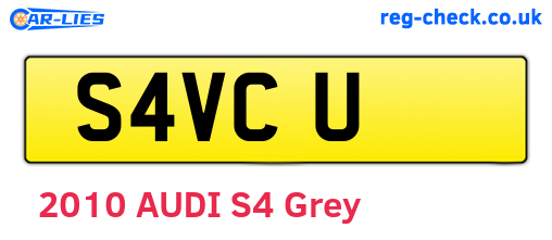S4VCU are the vehicle registration plates.