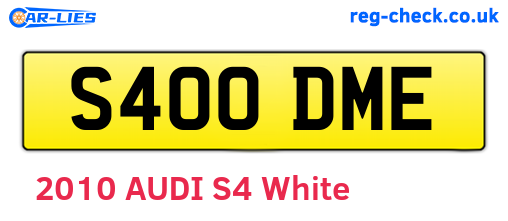 S400DME are the vehicle registration plates.