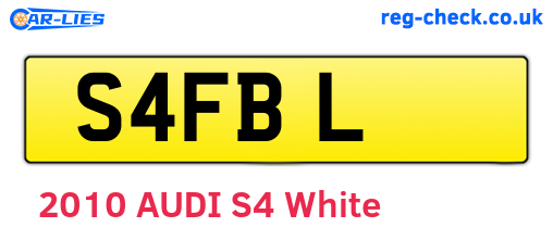 S4FBL are the vehicle registration plates.